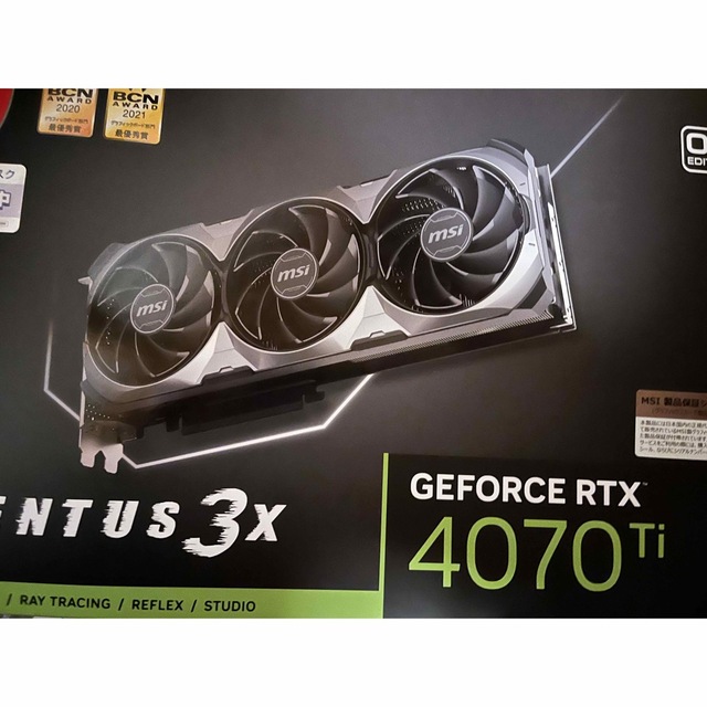 新品未開封 MSI GeForce RTX 4070Ti VENTUS 3X