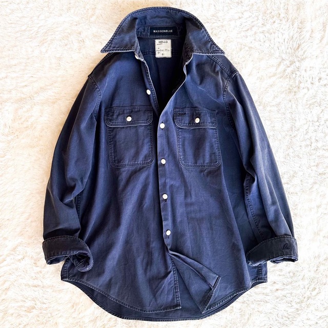 新品　MADISONBLUE マディソンブルー バックサテンハンプトンシャツ01