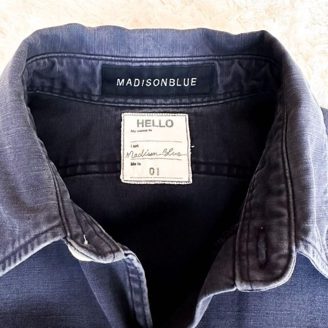 MADISONBLUE(マディソンブルー)のMADISONBLUE マディソンブルー ハンプトンバックサテンシャツ 01 レディースのトップス(シャツ/ブラウス(長袖/七分))の商品写真