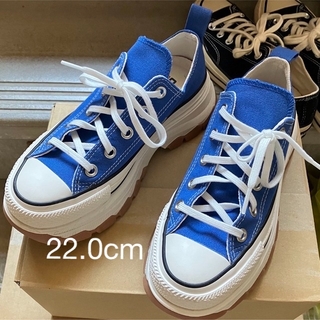 コンバース(CONVERSE)の希少サイズ　完売サイズ　22.0cm コンバース　トレックウェーブ　ブルー　青(スニーカー)