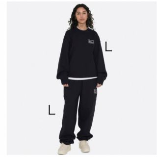 STUSSY - Stussy x Nike Wash Crew &Pants セットアップ 黒Lの通販 by