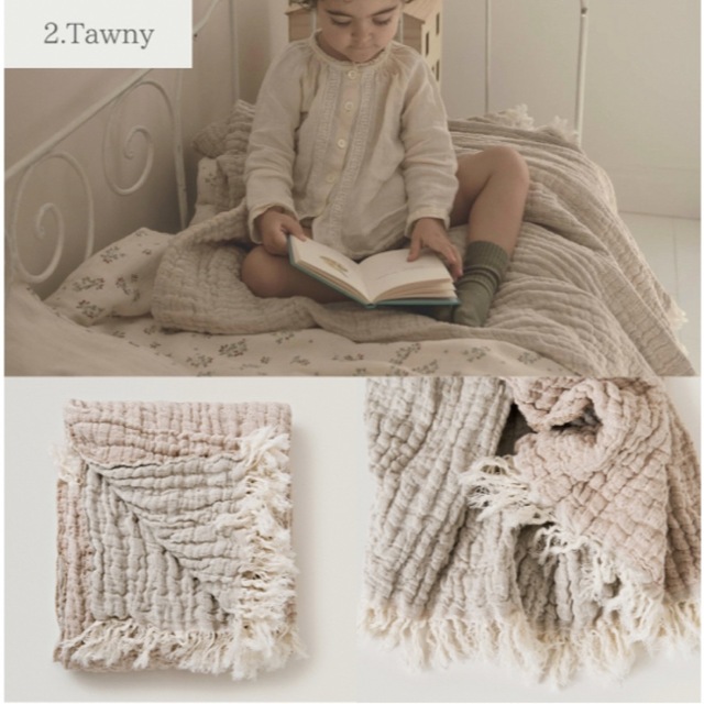 Caramel baby&child (キャラメルベビー&チャイルド)のgarbo&friends mellow tawny blanket Mサイズ キッズ/ベビー/マタニティのこども用ファッション小物(おくるみ/ブランケット)の商品写真