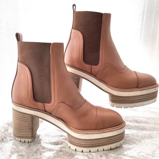 HERMES エルメス サイドゴア ヒール ショートブーツ ブーティ 極美品