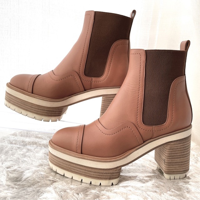 HERMES エルメス サイドゴア ヒール ショートブーツ ブーティ 極美品