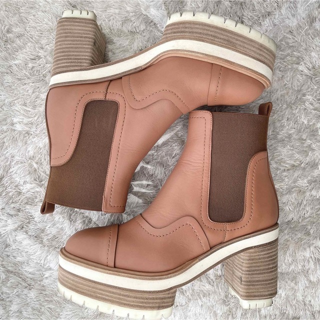 HERMES エルメス サイドゴア ヒール ショートブーツ ブーティ 極美品