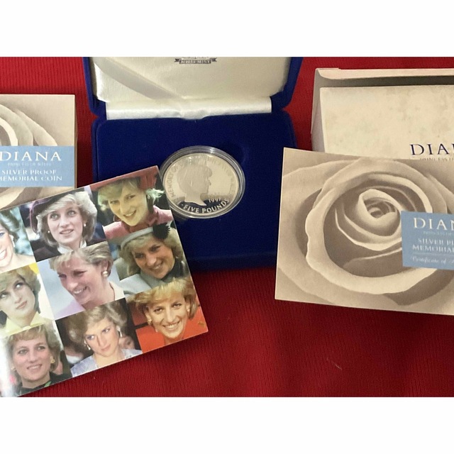 1999年イギリス ダイアナ妃　追悼記念　5ポンド銀貨