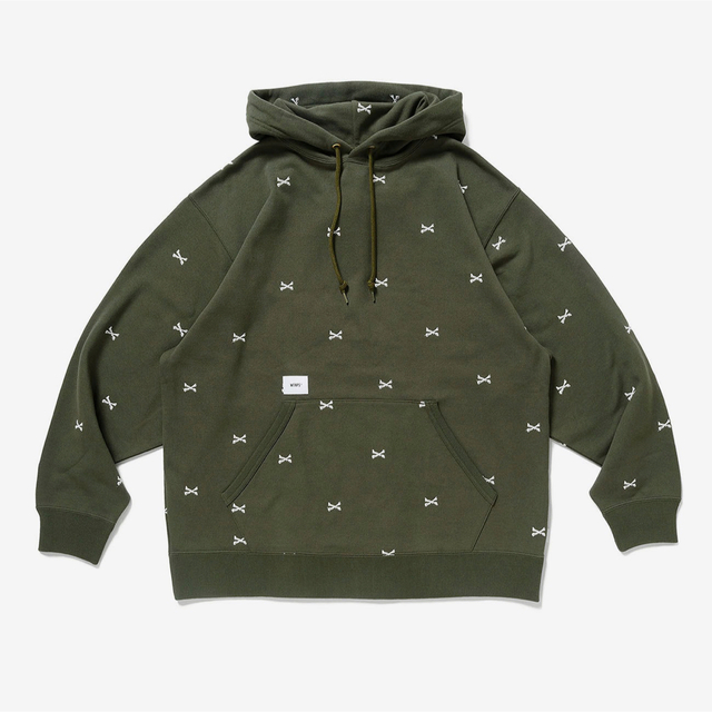 W)taps(ダブルタップス)のACNE HOODY CTPL. TEXTILE olive XL メンズのトップス(パーカー)の商品写真