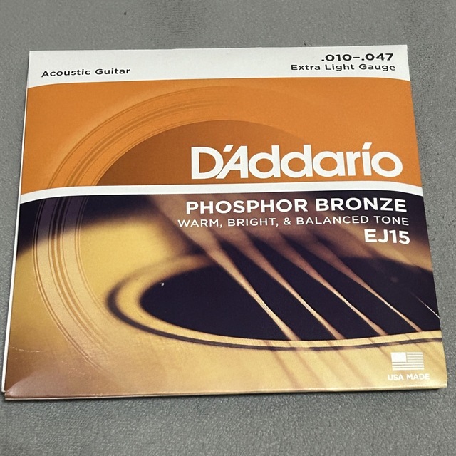 新品☆ D'Addario ダダリオ アコースティックギター弦 EJ15 器材