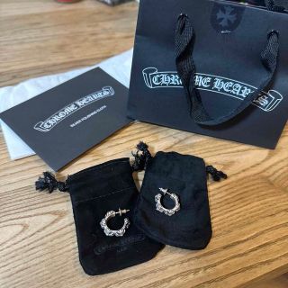 クロムハーツ(Chrome Hearts)のクロムハーツ インボイス有り/クロスバンドフープ シルバーピアス (ピアス(両耳用))