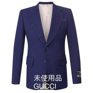 グッチ(Gucci)の未使用品　GUCCI  限定デザイン　ブルーブレザー(テーラードジャケット)