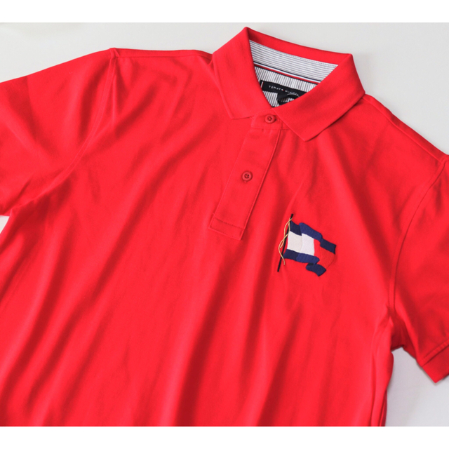 《トミーヒルフィガー》新品 フラッグ刺繍 レギュラーフィット ポロシャツ M 3