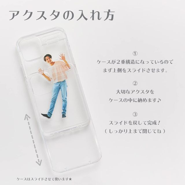 【色: クリア】推部屋ケース アクスタ収納ケース iPhone iPhoneケー 2