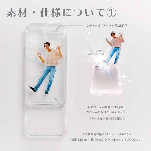 【色: クリア】推部屋ケース アクスタ収納ケース iPhone iPhoneケー 4