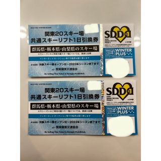 ４枚売　関東20スキー場共通リフト券(スキー場)