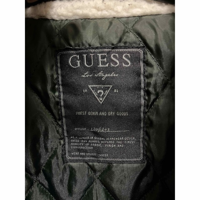 GUESS(ゲス)のボアジャケットGUESS デニム生地　ブラック メンズのジャケット/アウター(Gジャン/デニムジャケット)の商品写真