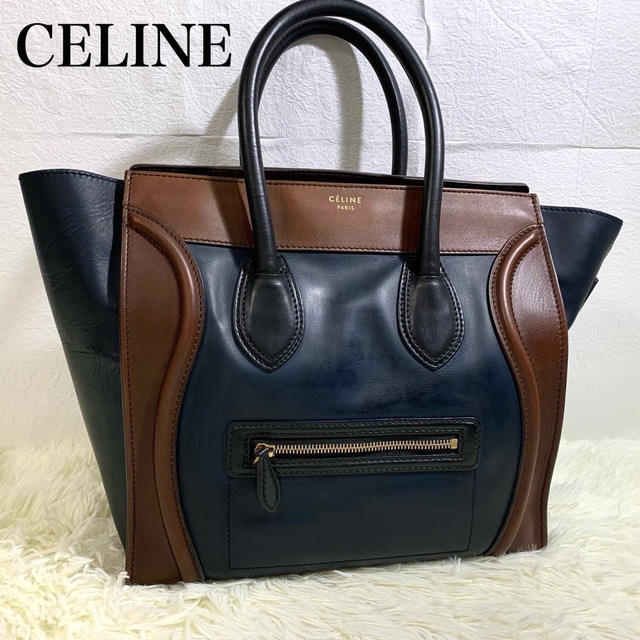 激安】 celine ラゲージミニショッパー フィービー期 美品✨希少カラー CELINE ハンドバッグ 