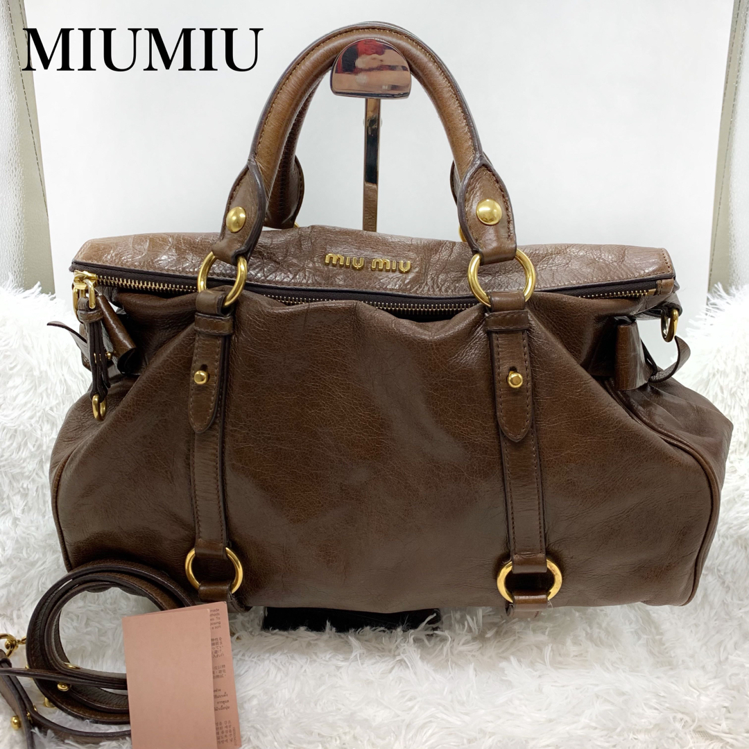 バッグ 美品✨MIUMIU ミュウミュウ 2wayハンドバッグ ショルダーバッグ