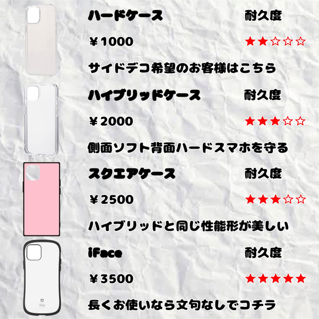 ハイブリッド】デコ電 スマホケース デコオーダー iPhone Android
