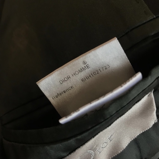 ディオールオム 06aw サテンパイピング ストライプ スモーキングジャケット
