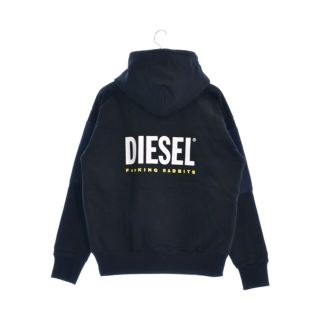 普通裏地DIESEL ディーゼル パーカー S 黒x紺 - パーカー