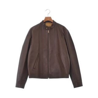 プラダ(PRADA)のPRADA プラダ ライダース 46(M位) 茶 【古着】【中古】(ライダースジャケット)