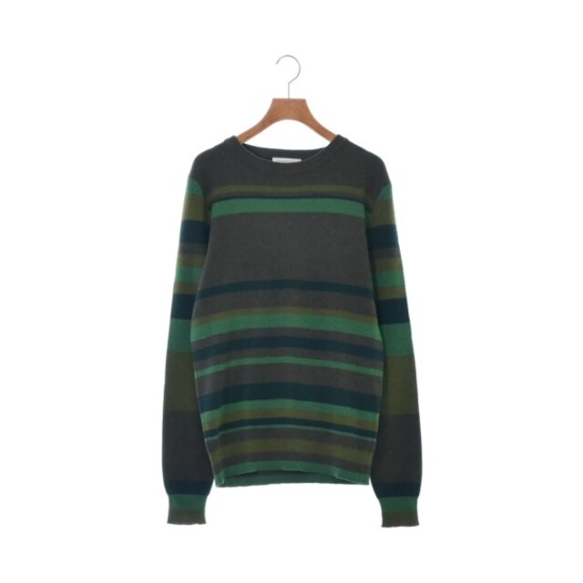 J.W.ANDERSON(ジェイダブリューアンダーソン)のJW Anderson ニット・セーター S カーキx緑等(ボーダー) 【古着】【中古】 メンズのトップス(ニット/セーター)の商品写真