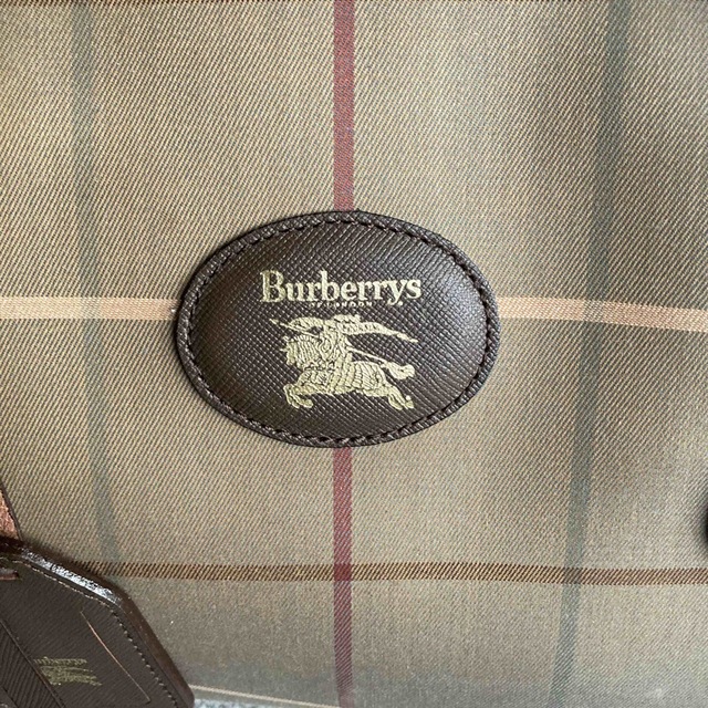 BURBERRY(バーバリー)のヴィンテージ　バーバリーズ 玉虫色　ボストンバッグ ポーチ付き レディースのバッグ(ボストンバッグ)の商品写真