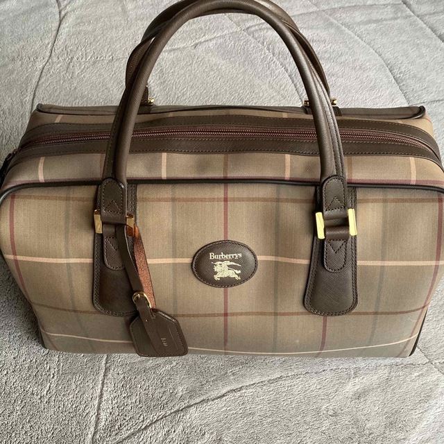 BURBERRY(バーバリー)のヴィンテージ　バーバリーズ 玉虫色　ボストンバッグ ポーチ付き レディースのバッグ(ボストンバッグ)の商品写真