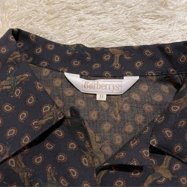 【Burberrys】薄手セットアップ ペイズリー柄 ブラウススーツ11号L