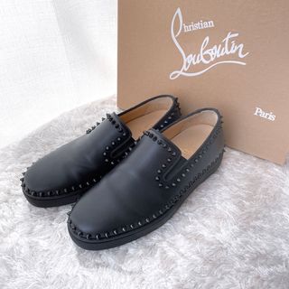 クリスチャンルブタン(Christian Louboutin)のルブタン　スタッズ　ローラーボート　スリッポン　ローカット　スニーカー　極美品(スニーカー)