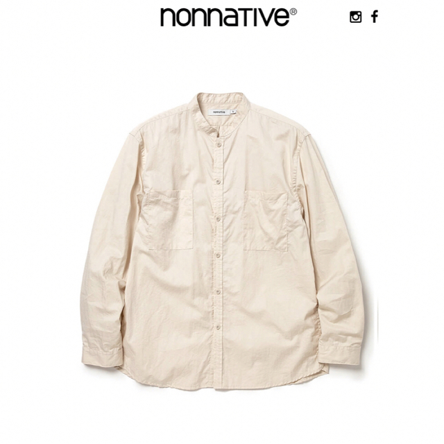 nonnative(ノンネイティブ)のnonnative MASTER BIG SHIRT COTTON SATIN肌 メンズのトップス(シャツ)の商品写真