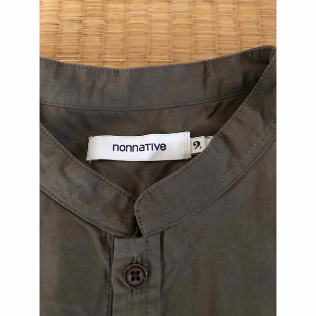 nonnative(ノンネイティブ)のnonnative MASTER BIG SHIRT COTTON SATIN緑 メンズのトップス(シャツ)の商品写真