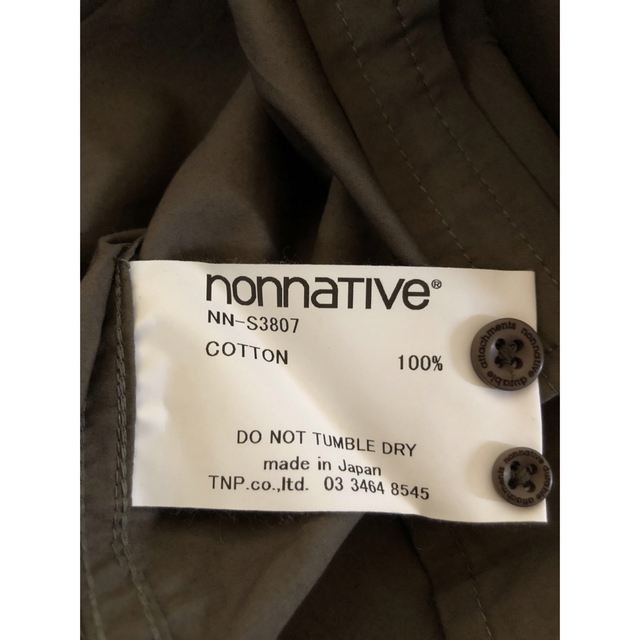 nonnative(ノンネイティブ)のnonnative MASTER BIG SHIRT COTTON SATIN緑 メンズのトップス(シャツ)の商品写真