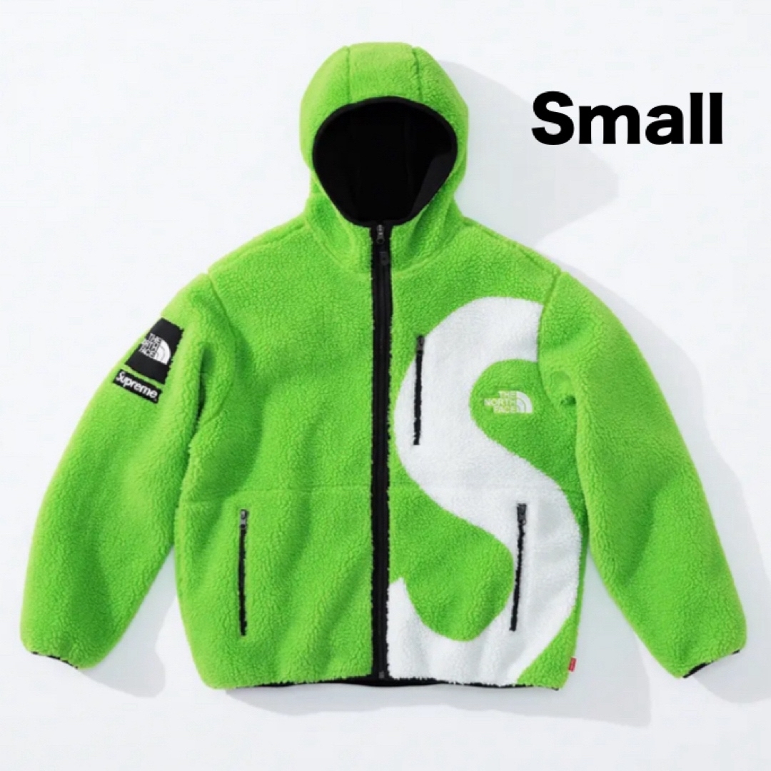 Supreme S logo Hooded Fleece Jacket lime