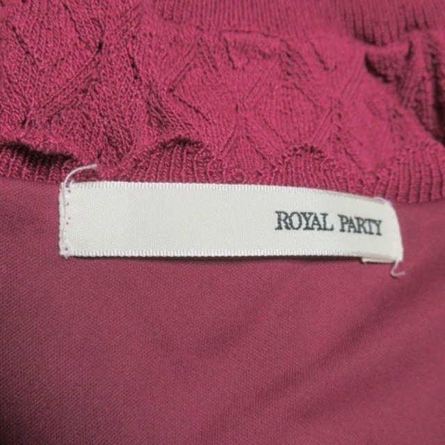 ROYAL PARTY(ロイヤルパーティー)のロイヤルパーティー ニット セーター サマー Vネック ノースリーブ F ピンク レディースのトップス(ニット/セーター)の商品写真