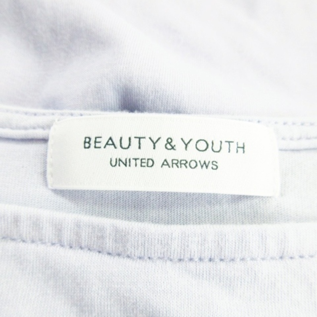 BEAUTY&YOUTH UNITED ARROWS(ビューティアンドユースユナイテッドアローズ)のB&Y カットソー ラウンドネック 半袖 ストレッチ とろみ感 ペールカラー 紫 レディースのトップス(カットソー(半袖/袖なし))の商品写真