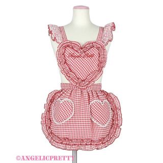 アンジェリックプリティー(Angelic Pretty)のAngelic Pretty Heartギンガムフリルエプロン アカ(その他)