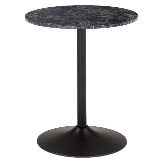テーブル カフェテーブル サイドテーブル 大理石調 ブラック　黒 2