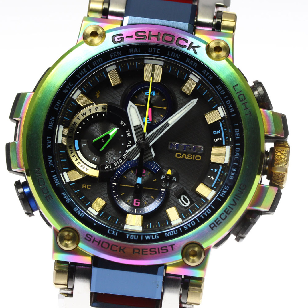 ☆美品 ★箱・保証書付き【CASIO】カシオ G-SHOCK MT-G Bluetooth搭載 MTG-B1000RB-2AJR ソーラー電波 メンズ_734817【ev10】