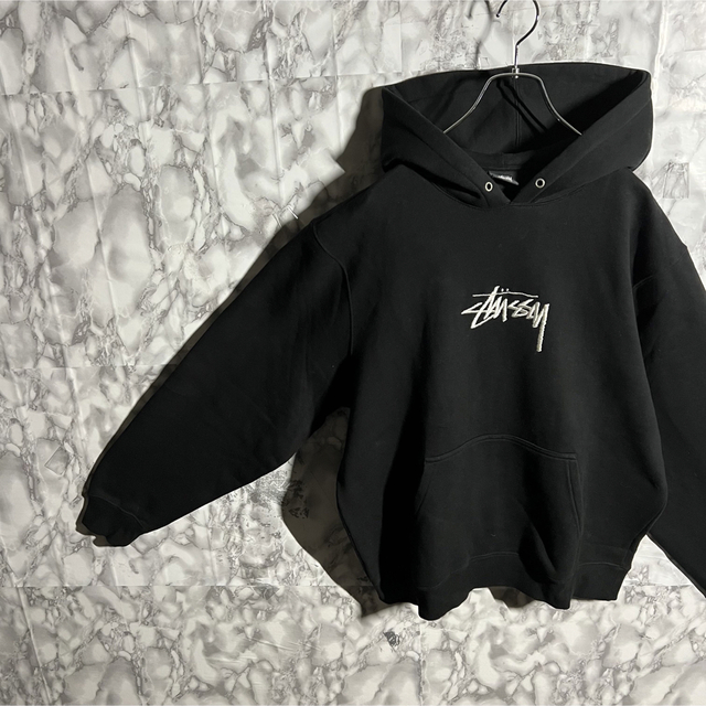 【超希少モデル】 STUSSY ファイヤー パーカー 入手困難 刺繍ロゴ XL