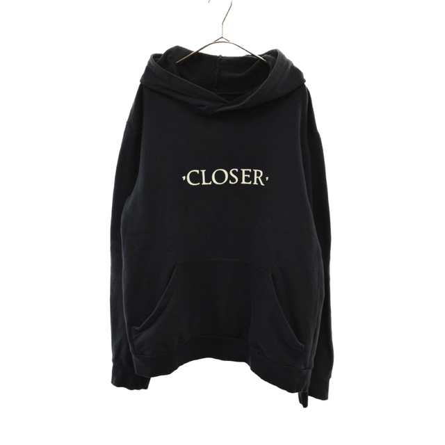 RAF SIMONS ラフシモンズ 03AW closer期 CLOSER クローザープリントプルオーバーパーカー フーディー クローザー期 アーカイブ ブラック