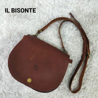 希少 イルビゾンテ ショルダーバッグ クロスボディバッグ レザー ブラウン