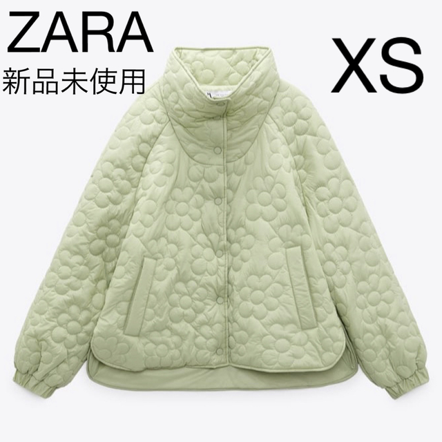 ZARA ザラ　パフジャケット　ハイネックジャケット　花柄　フラワー