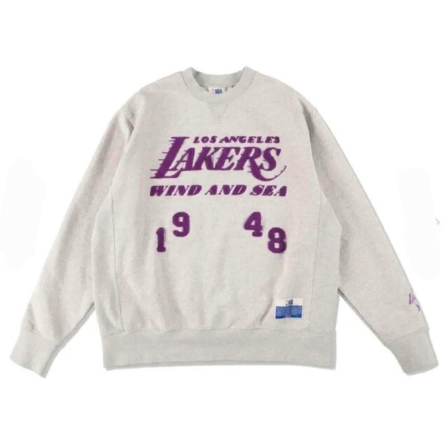 【L】Wind and Sea x NBA  LAKERS Crew Neck
