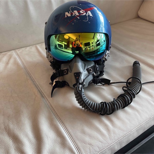 NASA宇宙飛行士用 戦闘機ヘルメット 酸素マスク付き。ゲキレア ...