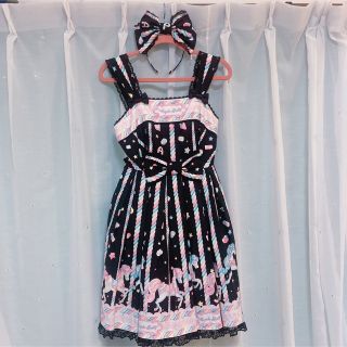 アンジェリックプリティー(Angelic Pretty)のSugary Carnival シュガーリィカーニバル　JSK KC(ひざ丈ワンピース)