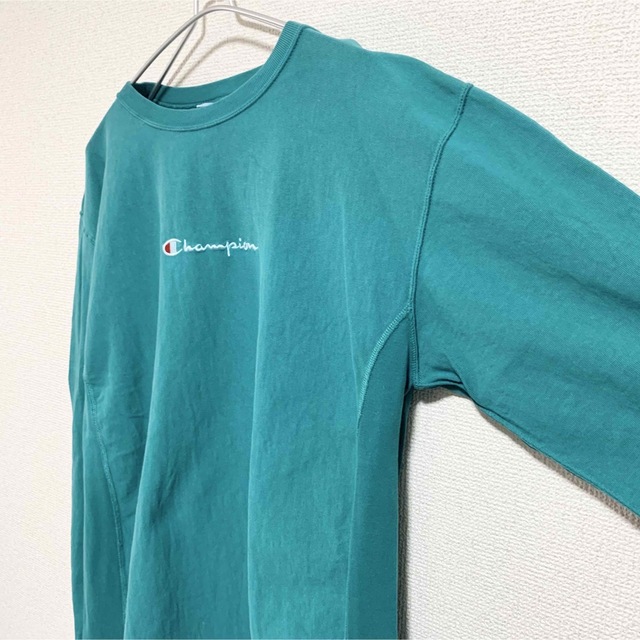 Champion(チャンピオン)のチャンピオン リバースウィーブ ロンT メンズM 刺繍ロゴ センターロゴ メンズのトップス(Tシャツ/カットソー(七分/長袖))の商品写真