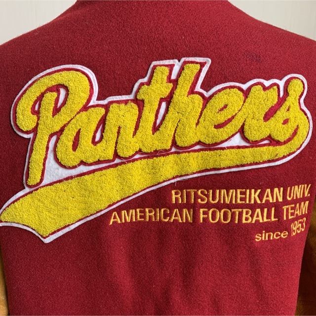 新しく着き 立命館大学アメフト部“PANTHERS“公式チームスタジャン 部員
