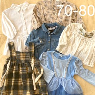 ザラキッズ(ZARA KIDS)のZARA baby kids H&M トップス　ワンピース　シャツ　ブラウス(ワンピース)