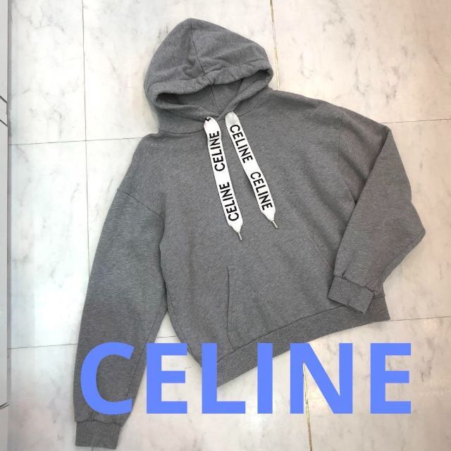 男女兼用 CELINE　ルーズ　スウェット　パーカー　フーディー Sサイズ